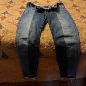 American Eagle Jeans size 10 skinny two tone; worn twice